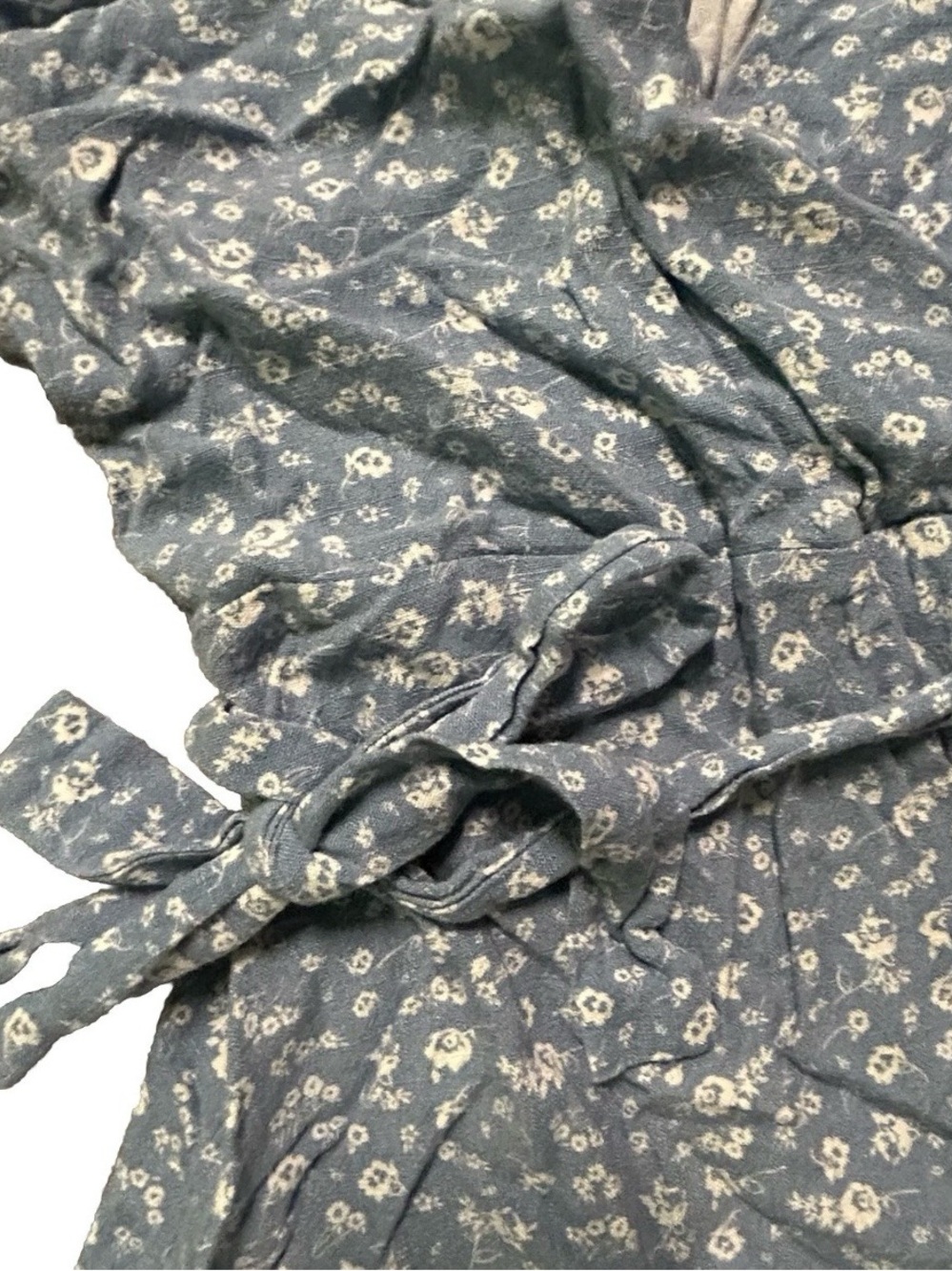 Women’s Monteau Blue Floral T Shirt Dress Size Medium Summer - Picture 3 of 4